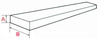 志摩鋼業 アルミ A6063平角棒サイズ表
